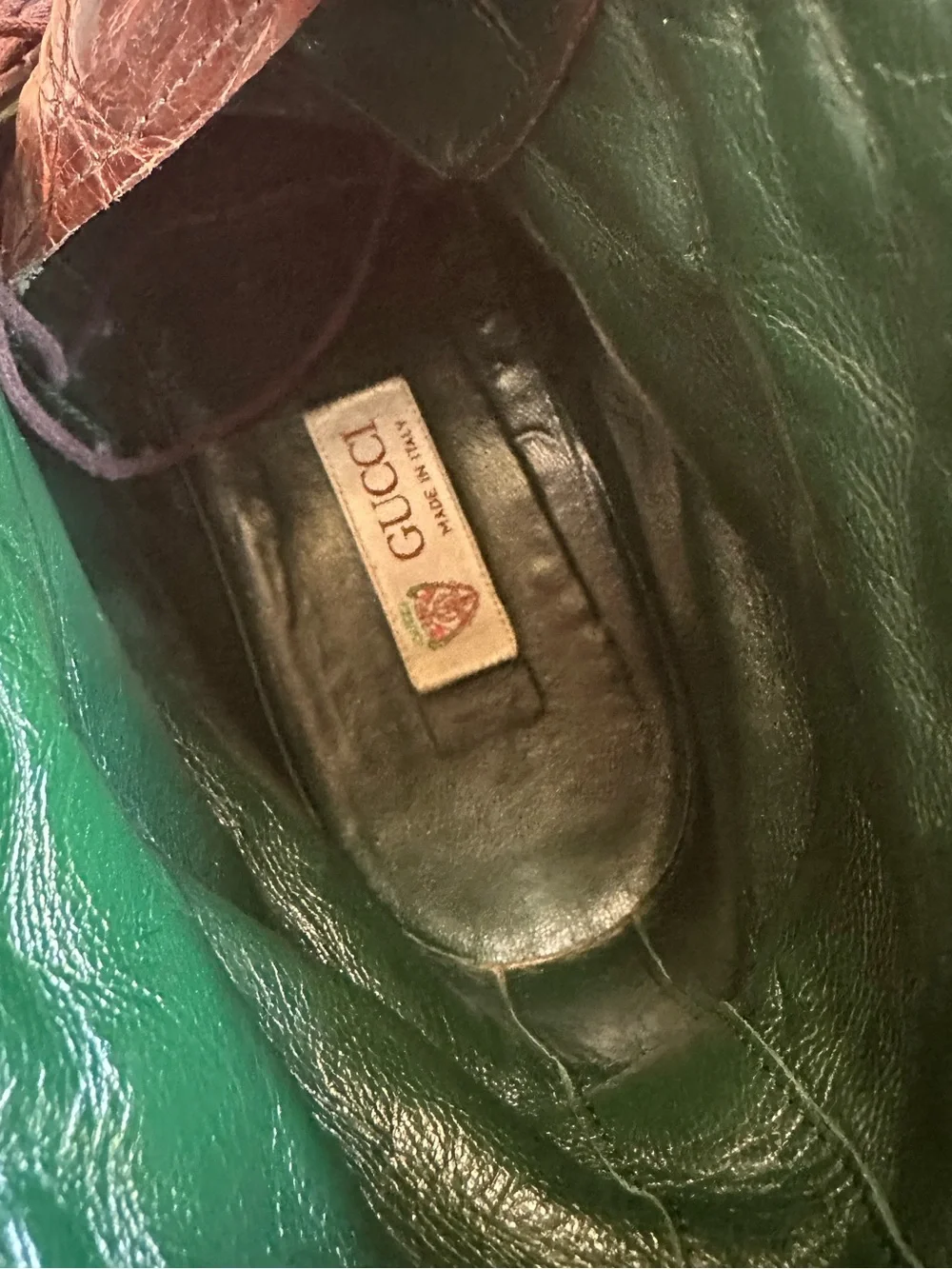 Gucci Made in Italy Vintage Crocodile Leather Boots